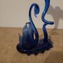 Vintage handblown glass swan & tulip vase Image 2