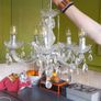 Chrome and acrylic chandelier Image 3