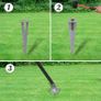 Chain Link Fence with Spike Anchors 1x15 m Grey Image 4