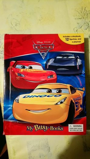 My Busy Books CARS 3 board game & book in one - little cars figurines included