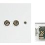New Flush Mount Twin Coaxial Aerial Socket Tv Accesories Image 2
