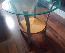 Glass top tea table