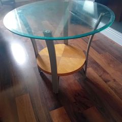 Glass top tea table