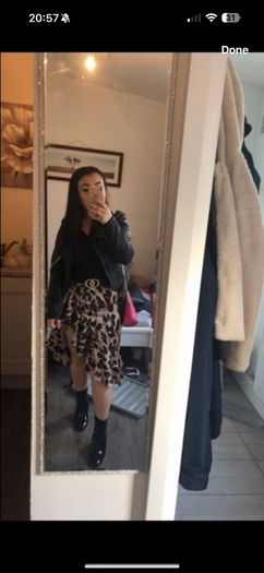 Ladies nasty gal leopard skirt