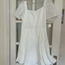 White Coquette Mini Dress with 3D Roses & Bows Image 4