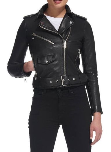 Whistles leather biker jacket