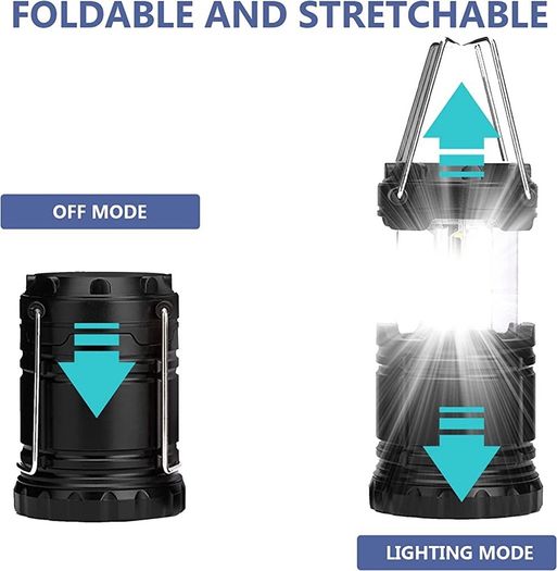 2 x Camping Lantern Battery Operated Portable LED Camping Lamp with Foldable Hook, Tent Lights Waterproof Outdoor Hanging Lamp for Emergency, Hiking, Fishing, Camping Accessories (FREE POSTAGE)