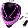 LED Halloween Mask Costumes - Light Up Scary Mask with 3 Lightning Modes Glowing, Masquerade Evil Mask for Cosplay Costume Parties Carnival Image 5