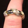 Sapphire and diamond 18k gold ring Image 4
