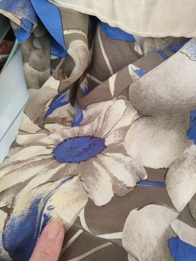 Blue and grey floral dress