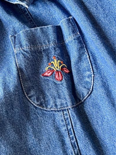 Vintage St Michael from Marks & Spencer embroidered denim dress 5yrs