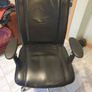 Executive Leather Office Chair with Wheels,Ergonomic Leather Desk Chair High Back Reclining Computer Chair,Comfortable Boss Chair Adults Work Chair for Heavy People(64x46-54cm(25x18-21) Image 2