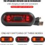 Rechargeable 4 Lamp Helmet Taillight Motorcycle Bicycle Helmet Taillamp Safety Signal Warning Lamp Waterproof Rear LED Light Image 3
