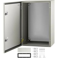 NEMA Steel Enclosure, 60x40x25 cm NEMA 4X Steel Electrical Box, IP66 Waterproof & Dustproof, Outdoor/Indoor Electrical Junction Box