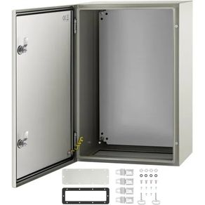 NEMA Steel Enclosure, 60x40x25 cm NEMA 4X Steel Electrical Box, IP66 Waterproof & Dustproof, Outdoor/Indoor Electrical Junction Box