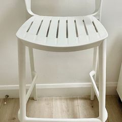 White bar stool