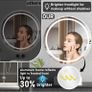 Bluetooth LED Bathroom Wall Mirror with LED Lights - 800mm Round Anti-Fog Vanity Mirror Image 9