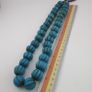 Antique African Turqouise Blue Melon Shape Beads Necklace Strands Image 9