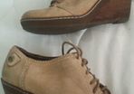 Clarks suede wedge shoes