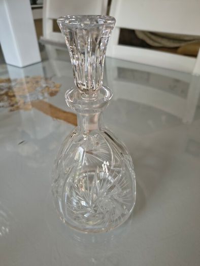 Two heavy weight decanters