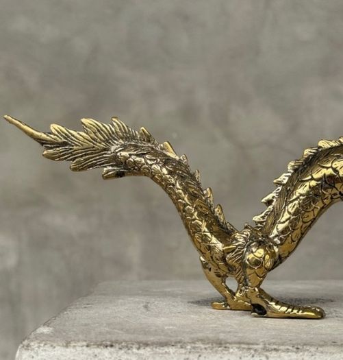 The Dragon And The Pearl - Polished Bronze
