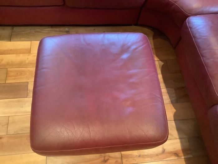 Leather corner couch