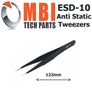 ESD Safe Anti-Static Stainless Steel Tweezers Electronic Repair Precision Tools ESD-10 Image 3