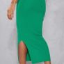 Green Rib Knitted Skirt Image 3