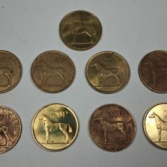 Collection of irish 1980s 20p coins