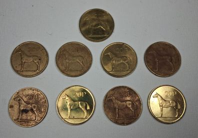 Collection of irish 1980s 20p coins