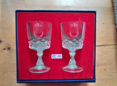 Boxed Vintage Dublin Millennium 1988 Glasses - Dublin Crystal