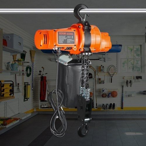 Electric Chain Hoist Single Phase Crane Hoist 997.9 kg Load 304.8 cm Lifting