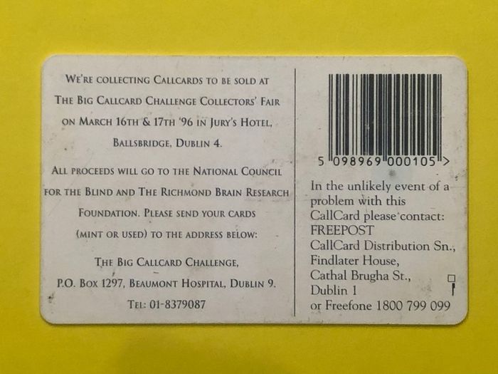 Callcard 1116 CallCard Fair 96 (General) Gemplus Chip Brown Plastic Background