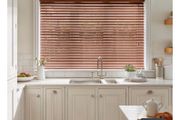 7x Venetians blind faux wood burnt wood