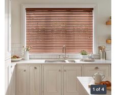 7x Venetians blind faux wood burnt wood