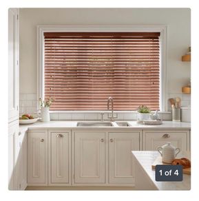 7x Venetians blind faux wood burnt wood