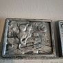 Pair of Vintage Pewter-Style Cat Wall Plaques (Cozy Retro / Kitsch) Image 3
