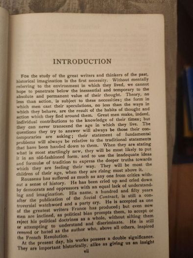 Rousseau's Social Contract, Etc. Translated By G.d.h. Cole, Fellow Of Magdalen College, Oxford. 1932 Hardback In Good Condition. See Photos For Same.
