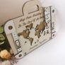 Wooden Wedding Card in the shape of a travel suitcase, Inner envelope for monetary wedding gifts Image 9