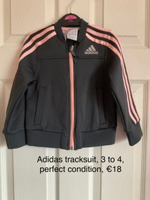 Girls adidas tracksuit, perfect condition