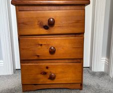 Bedside locker - pine