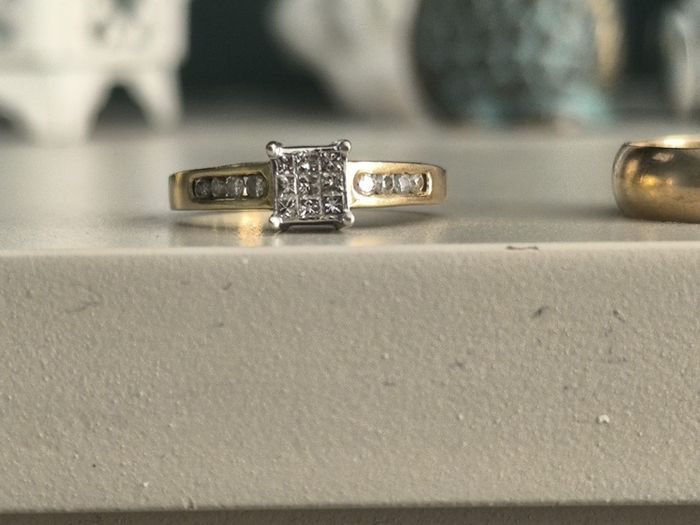 Engagement ring and wedding ring