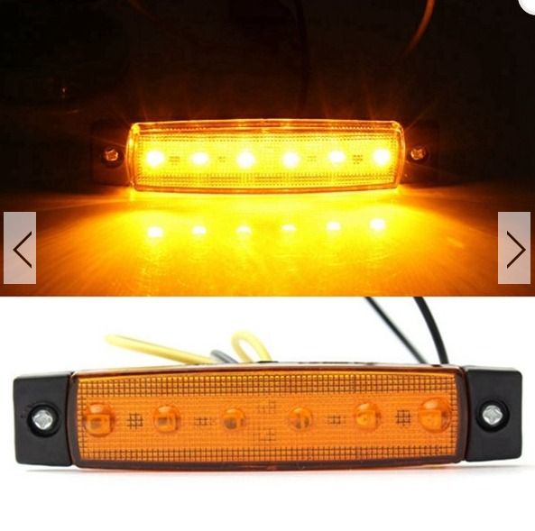 24V  6SMD LED Side Marker Indicator Light Lamp For Motorcycle Auto Bus Truck Trailer Lorry