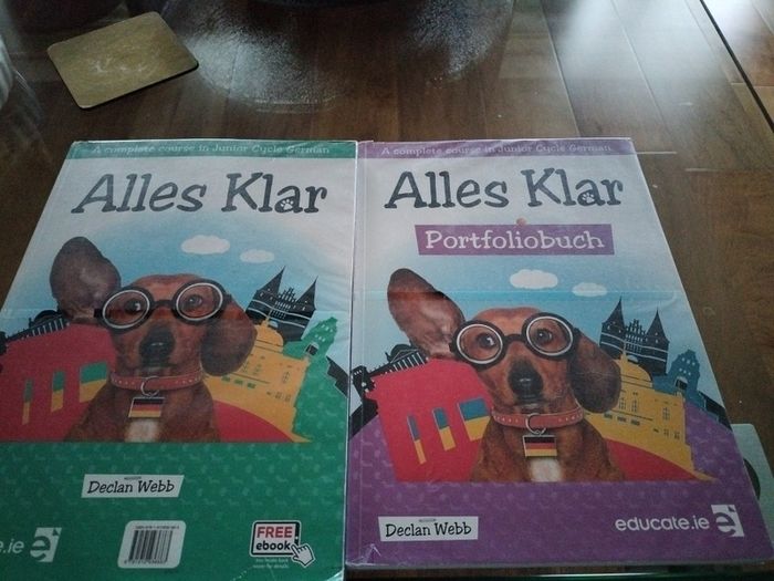 Junior cert German books Allez Klara text book+ workbook+cds