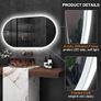 LED Oval Bathroom Mirror  Bluetooth an Anti Fog Image 6