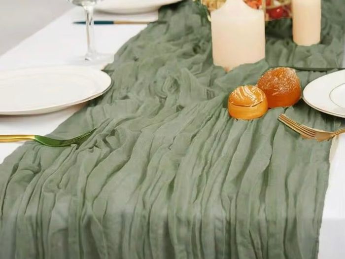 Sage green tablecloth