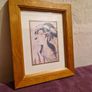 Vintage Geisha portrait print framed Image 2
