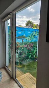White PVC glass door and window