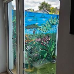 White PVC glass door and window