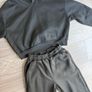 Black Cropped  Hoodie (ex con) - and FREE matching joggers Image 3